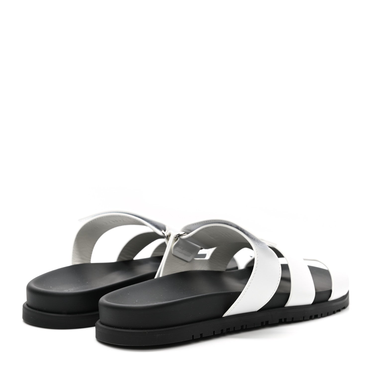 Hermes Calfskin Womens Chypre Sandals 41 White 4 of 9