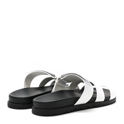 Hermes Calfskin Womens Chypre Sandals 41 White 4 of 9