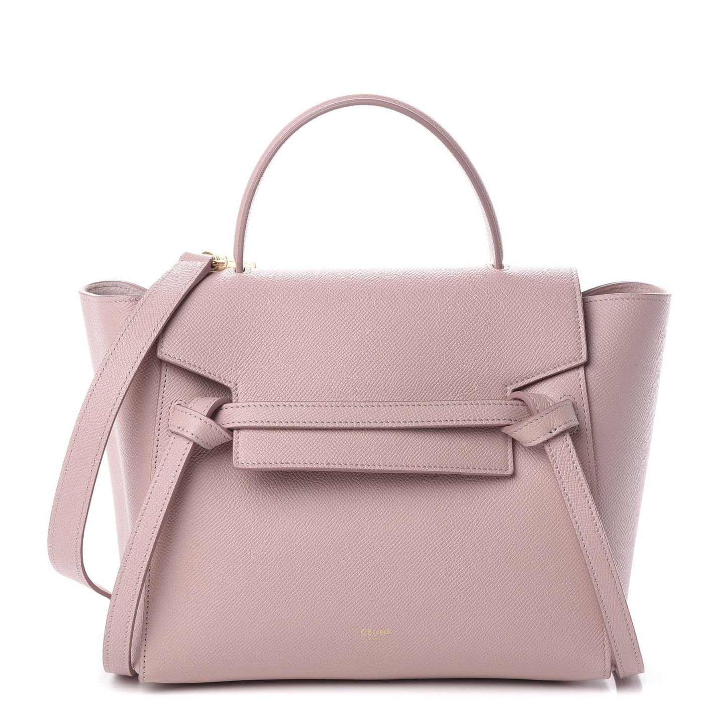 Grained Calfskin Micro Belt Bag Vintage Pink