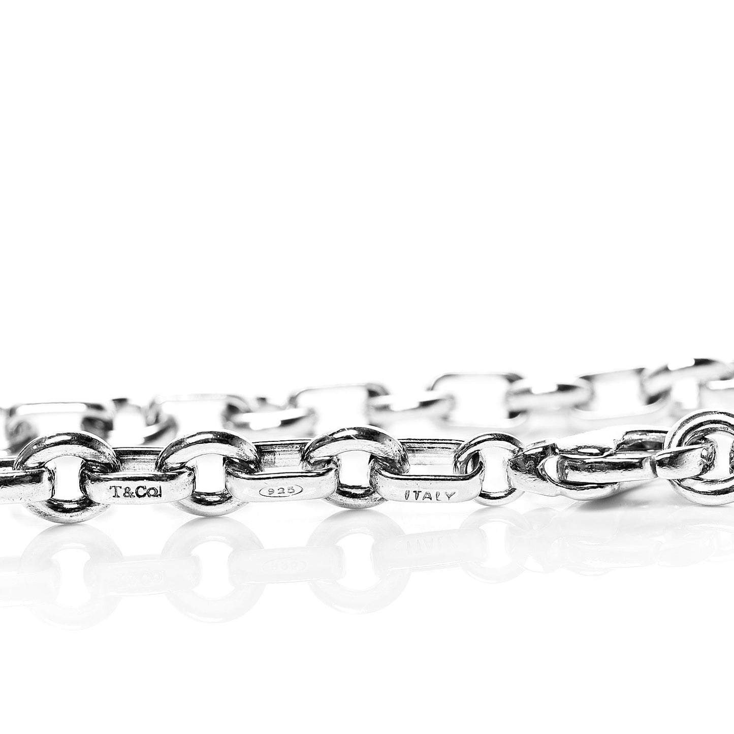 Sterling Silver Round Chain Link Bracelet