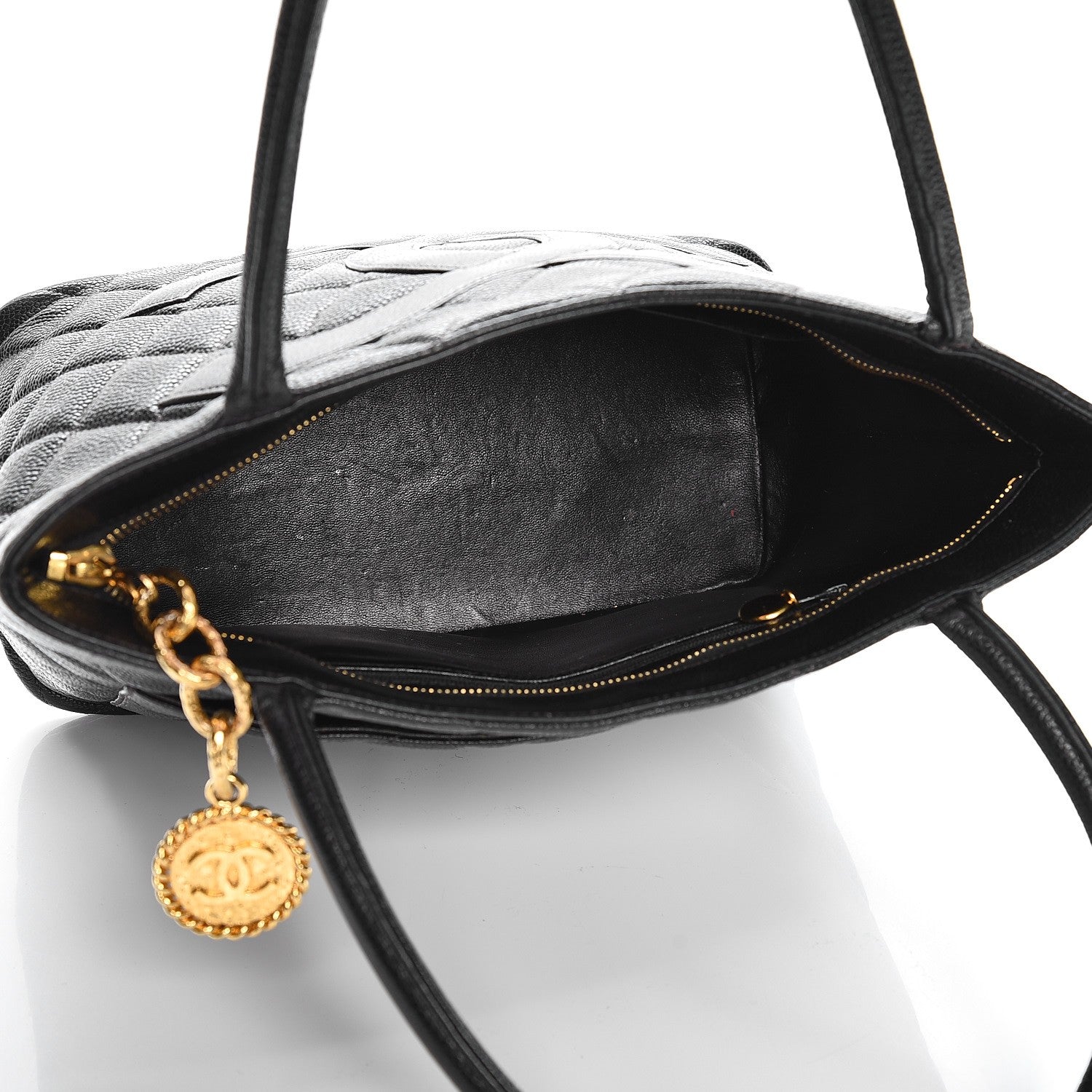 Chanel Caviar Quilted Medallion Tote Black 5 of 15