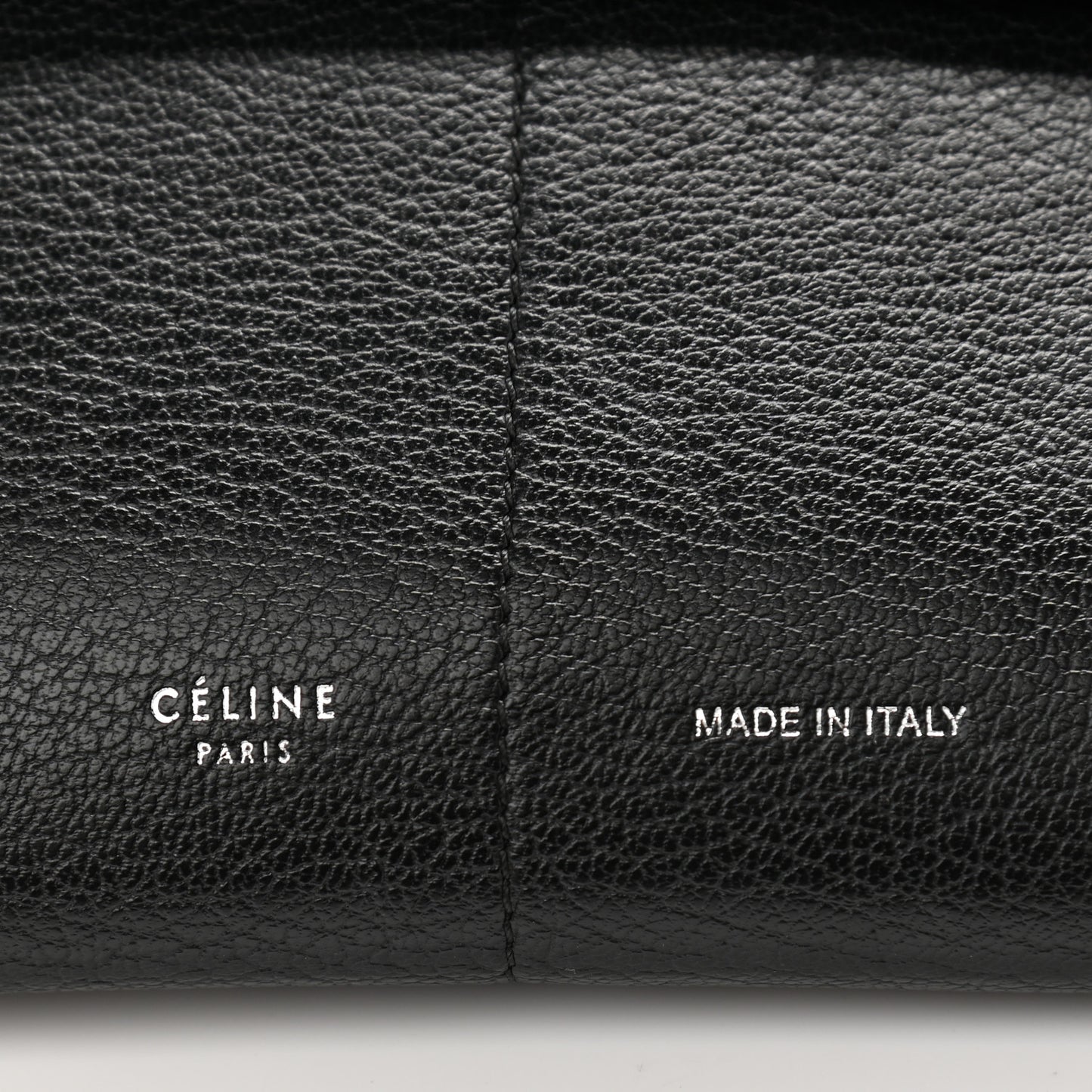Goatskin Folded Clutch With Strap Black