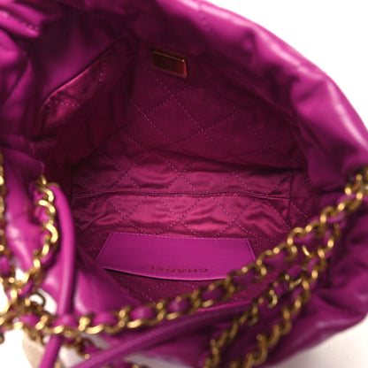 Chanel Shiny Calfskin Quilted Mini Chanel 22 Purple 5 of 11