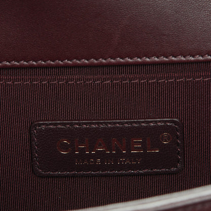 Chanel Velvet Chevron Medium Boy Flap Burgundy 8 of 10