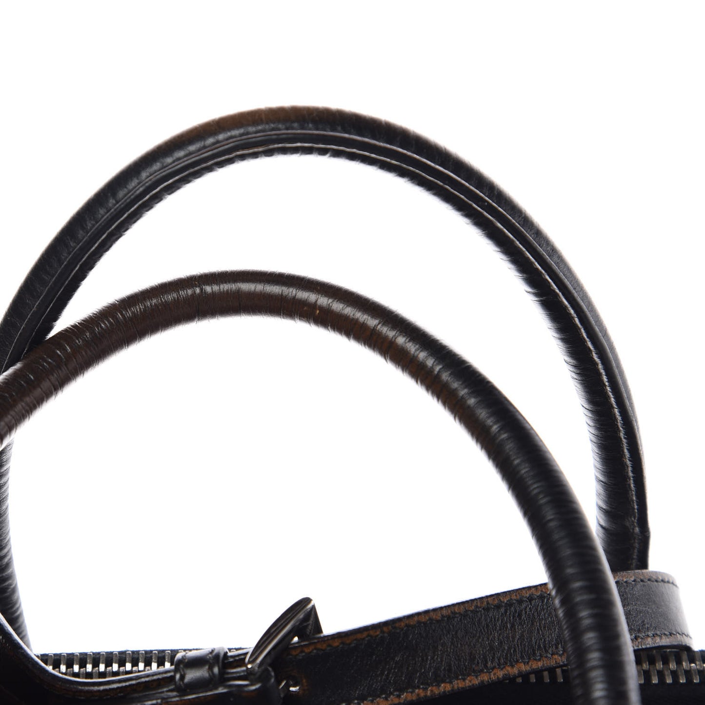 Vitello Vintage Studded Twin Pocket Tote Ebano