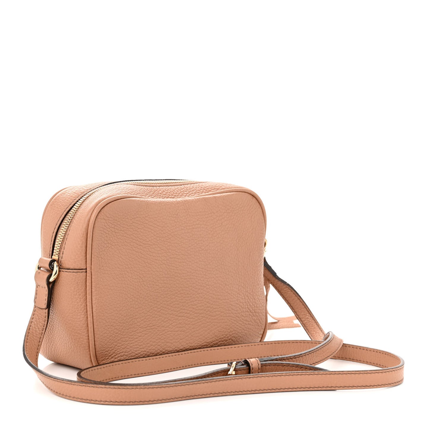 Pebbled Calfskin Small Soho Disco Bag Camelia