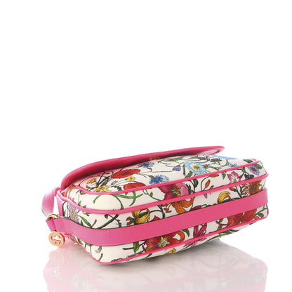 Gucci Canvas Flora Floral Shoulder Bag White Fuchsia Fluo 3 of 8