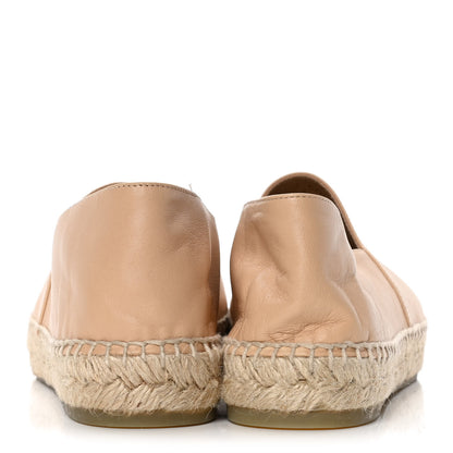Chanel Lambskin CC Espadrilles 39 Beige Black 6 of 10