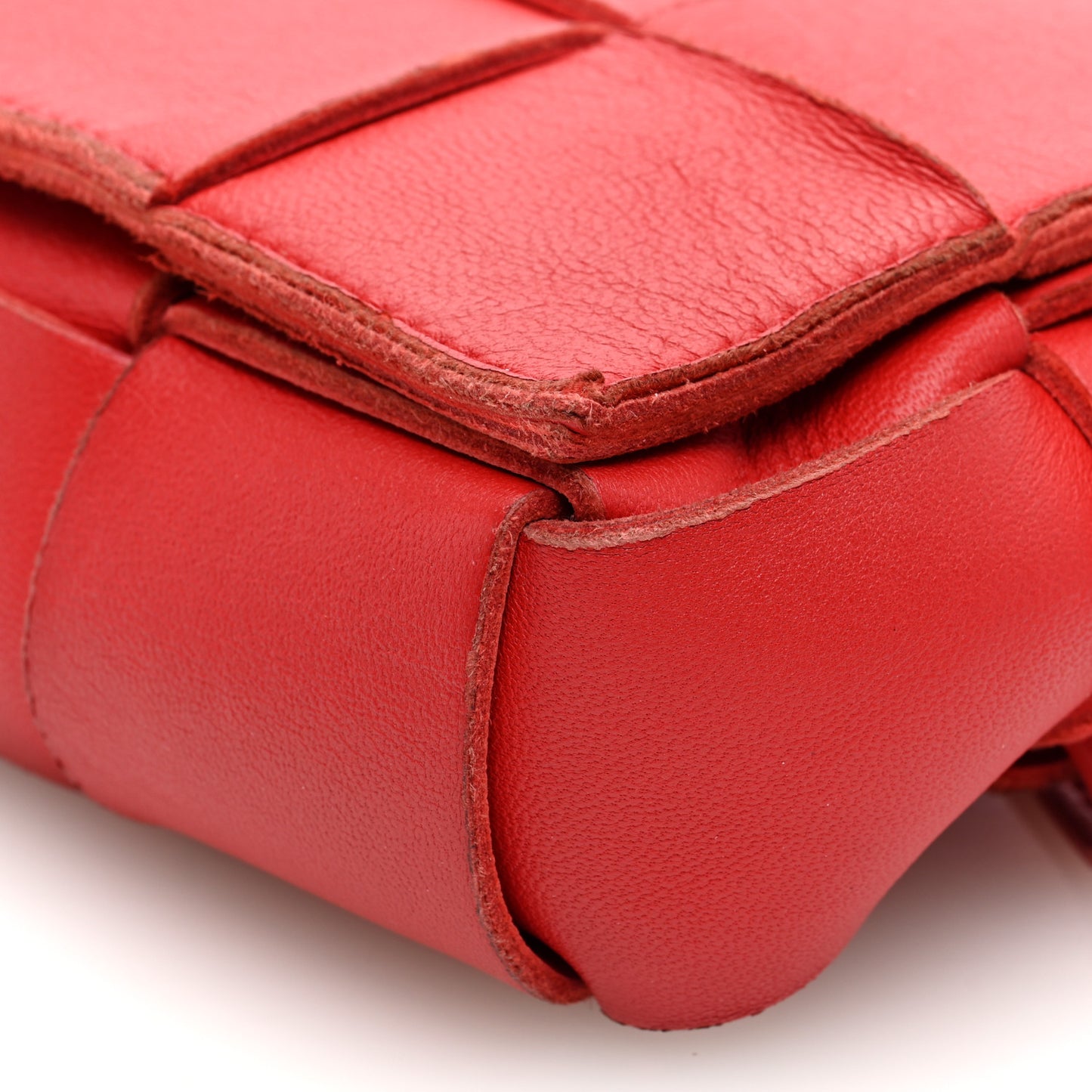 Nappa Maxi Intreccio The Belt Cassette Bag Bright Red