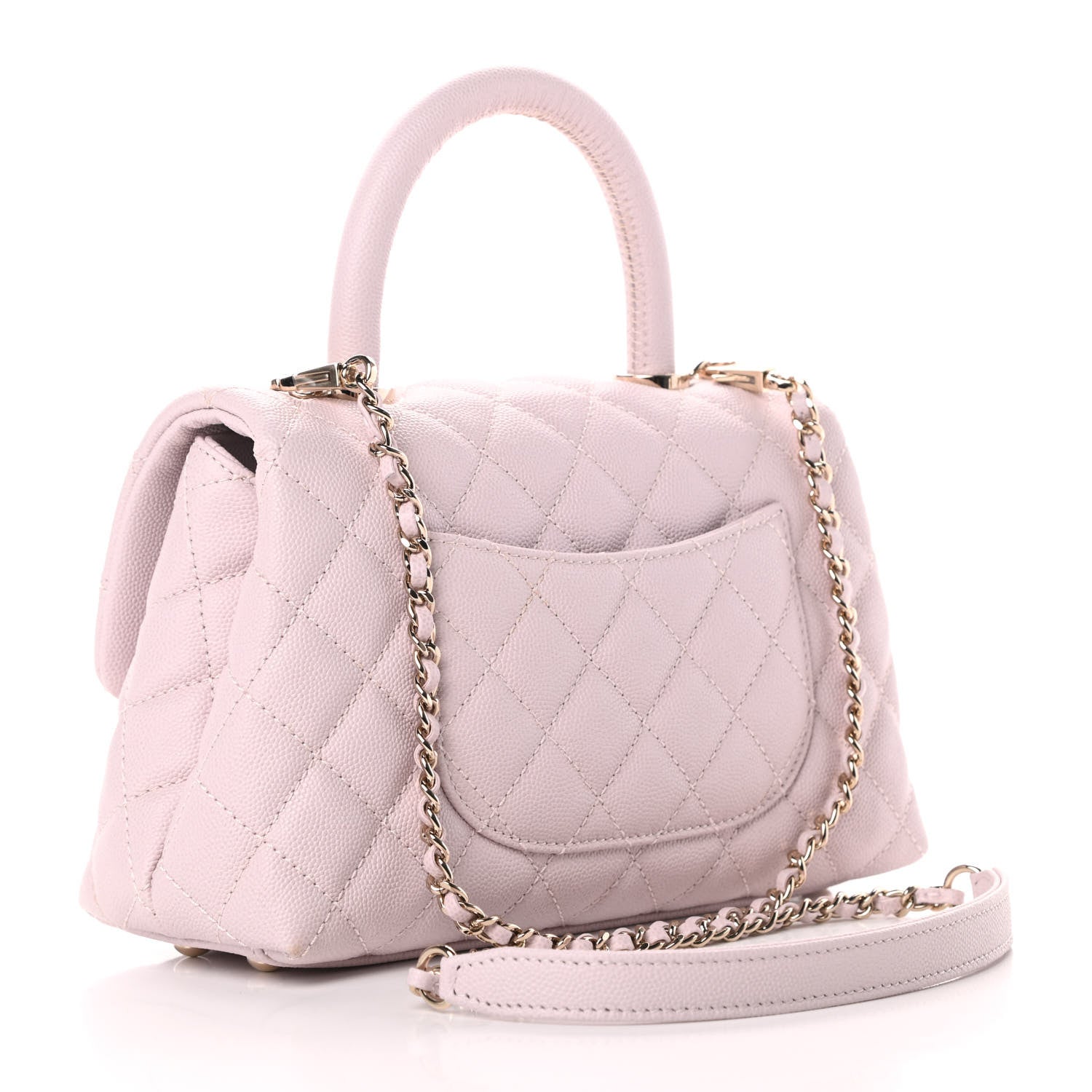 Chanel Caviar Quilted Mini Coco Handle Flap Lilas Lilac 3 of 11