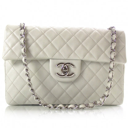 Chanel Caviar Jumbo Flap White 1 of 12