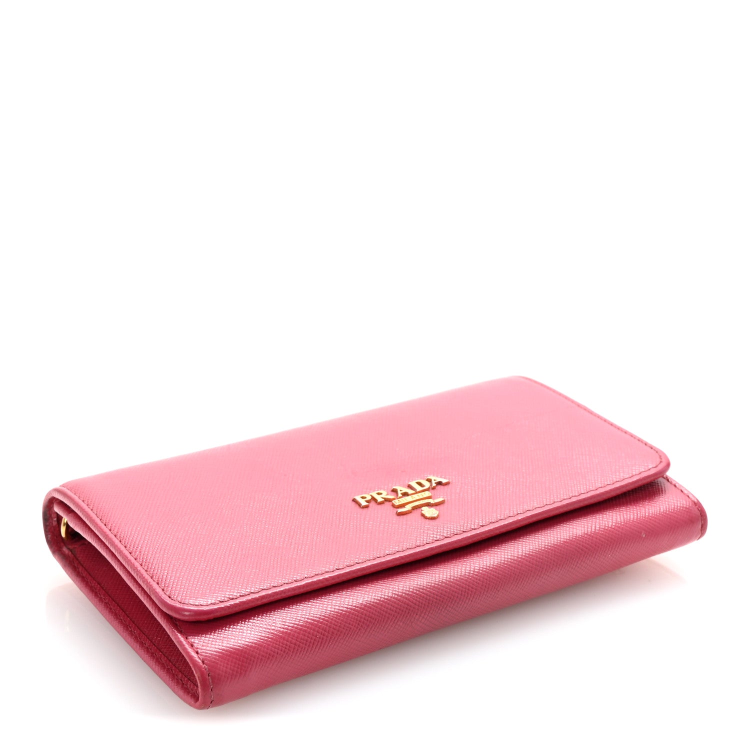 Prada Saffiano Metal Wristlet Peonia 4 of 8
