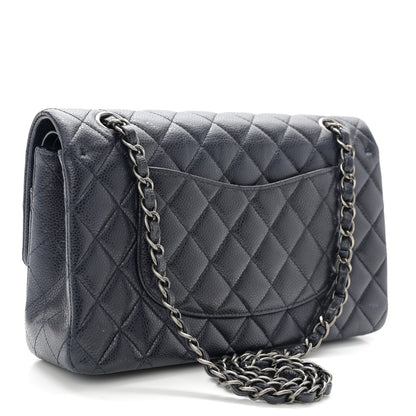 Chanel Caviar Quilted Medium Double Flap Navy 3 of 10