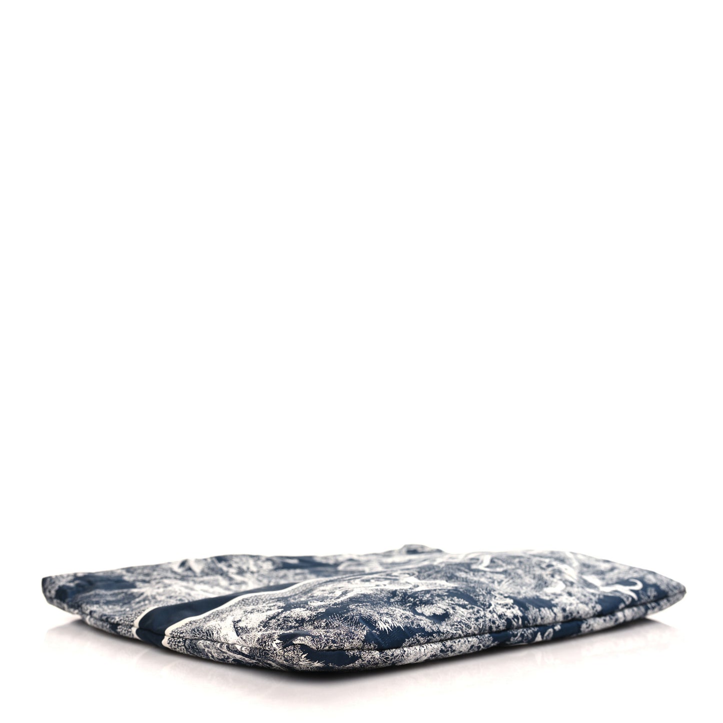 Technical Fabric Toile De Jouy Reverse Diortravel Zipped Pouch Blue Multicolor