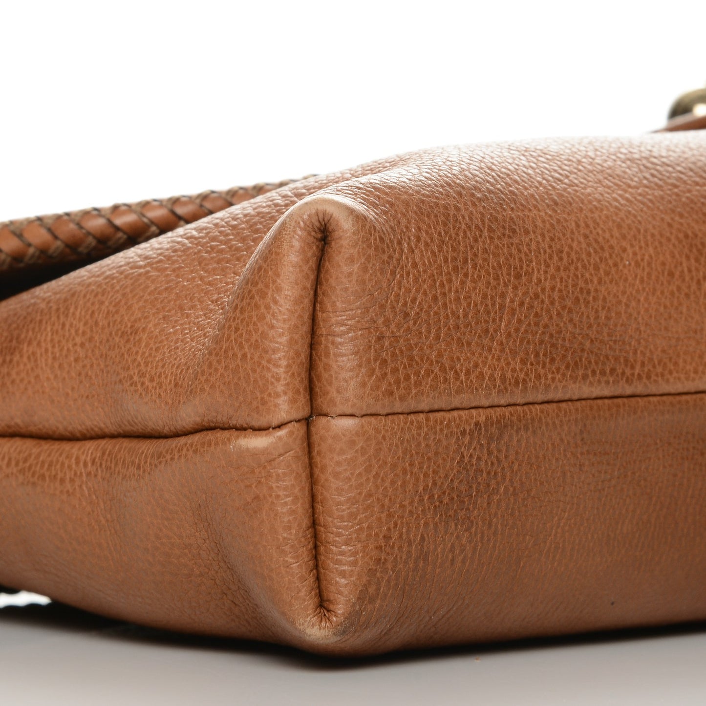 Pebbled Calfskin Marrakech Clutch Camel
