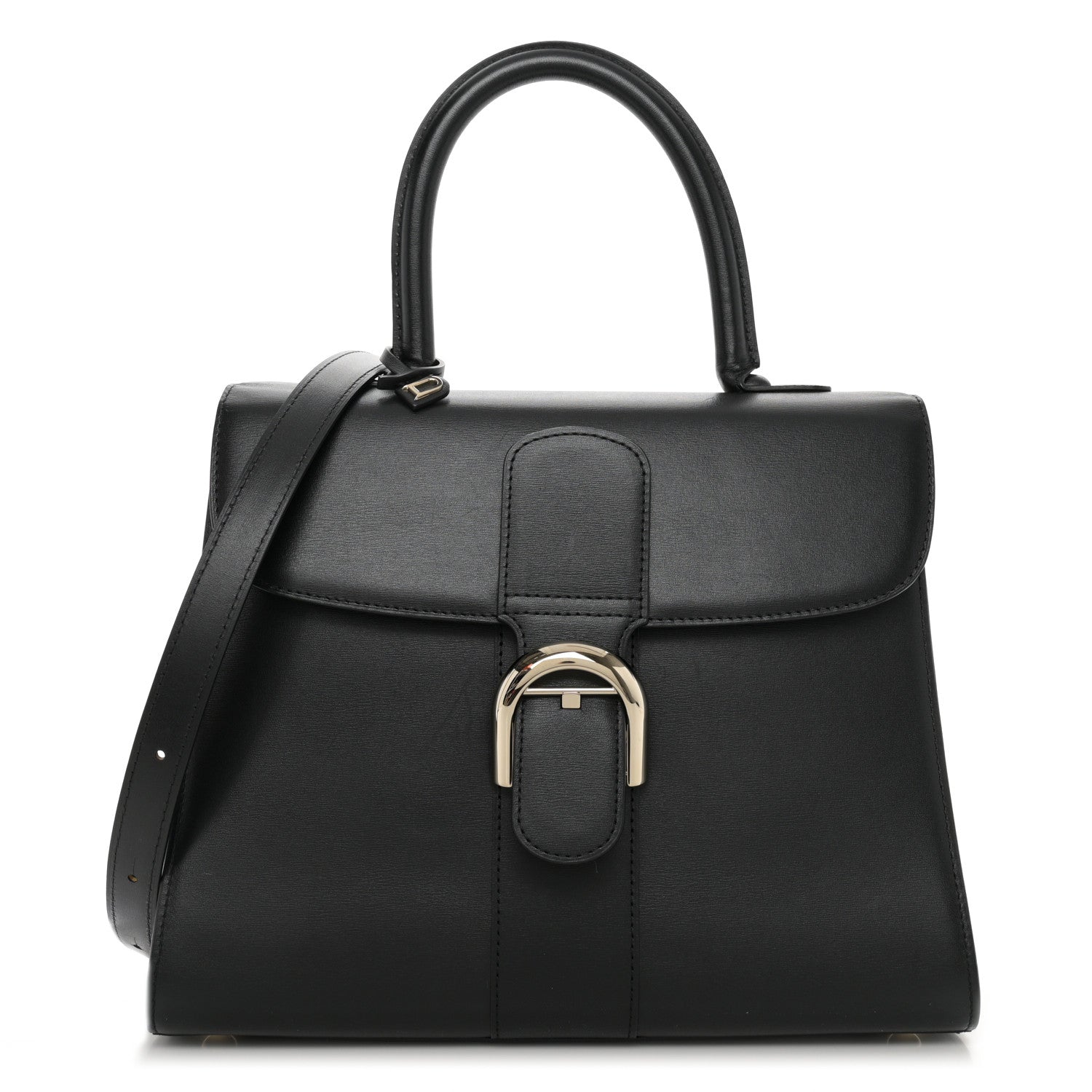 Delvaux Box Calfskin MM Brillant Satchel Black 1 of 15