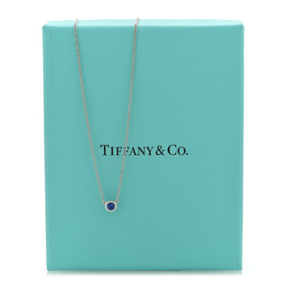 Tiffany Platinum Blue Sapphire .11ct Elsa Peretti Color by the Yard Necklace 5 of 5