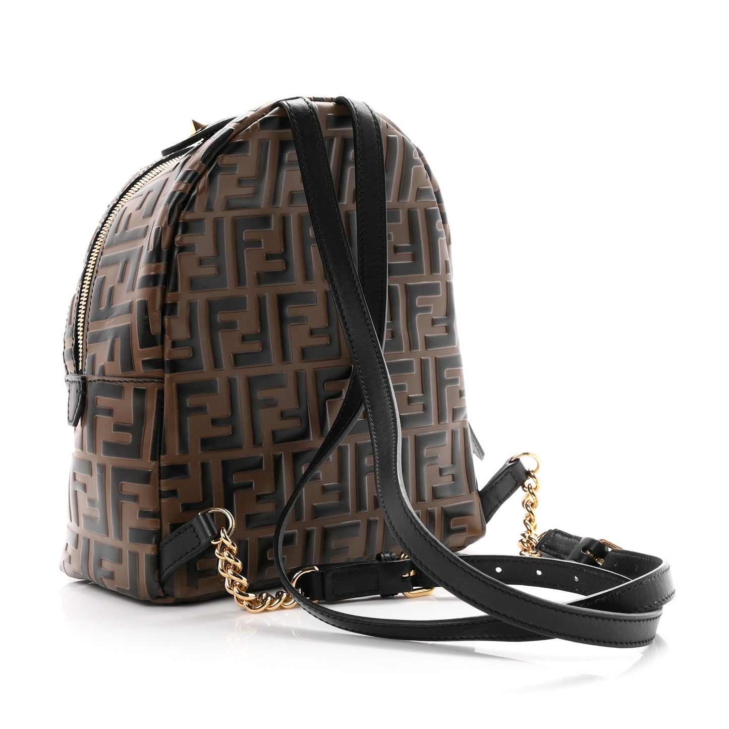Vitello Bi-Color FF 1974 Embossed Mini Backpack Maya Black