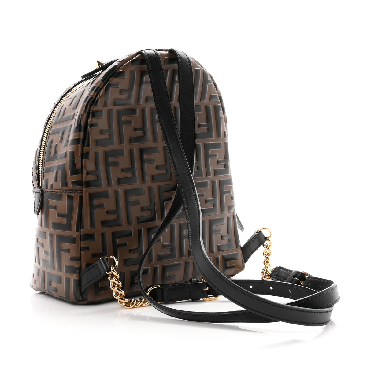 Vitello Bi-Color FF 1974 Embossed Mini Backpack Maya Black