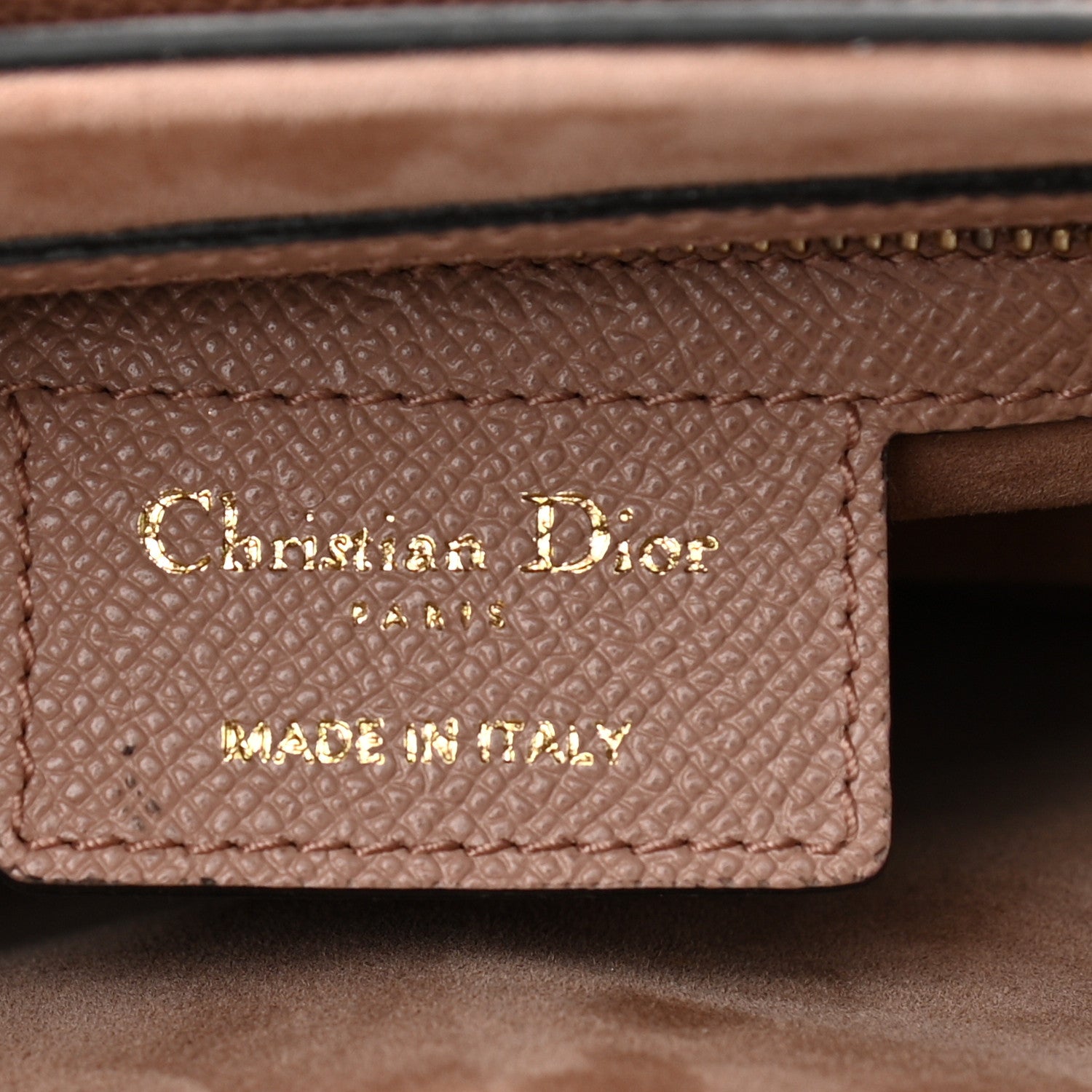 Christian Dior Grained Calfskin Saddle Bag Pink 6 of 9