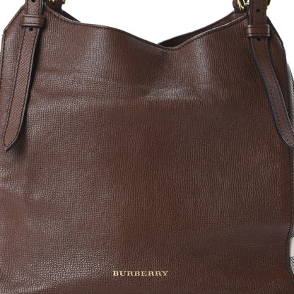 Burberry Grainy Calfskin House Check Small Canterbury Tote Tan 11 of 11