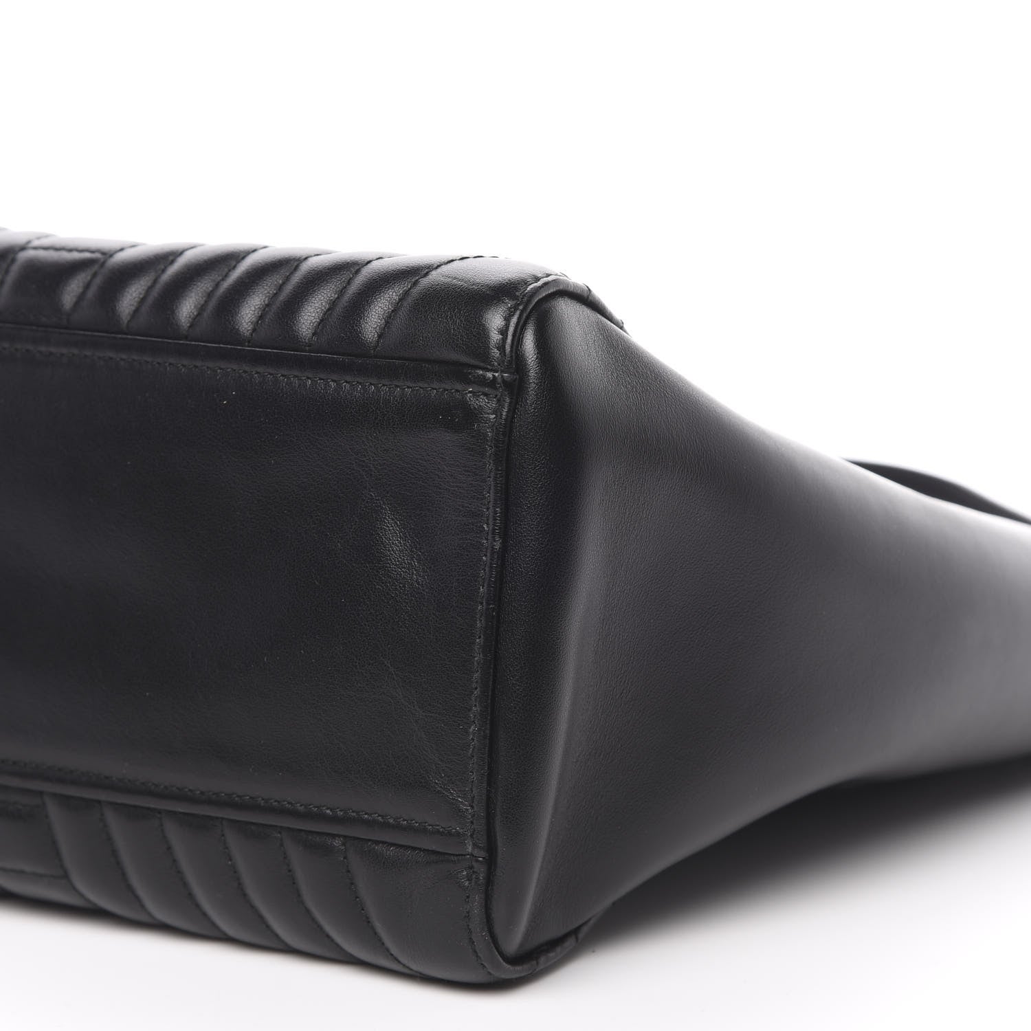Prada Soft Calfskin Impunture Diagramme Tote Black 8 of 10