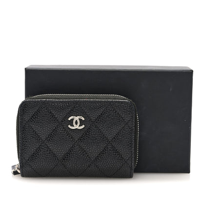 Chanel Caviar Quilted Zip Coin Purse Black 8 of 8
