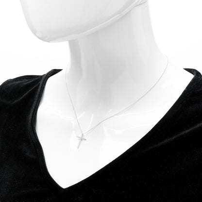 Roberto Coin 18K White Gold .10ctw Diamond Cross Pendant Necklace 2 of 6