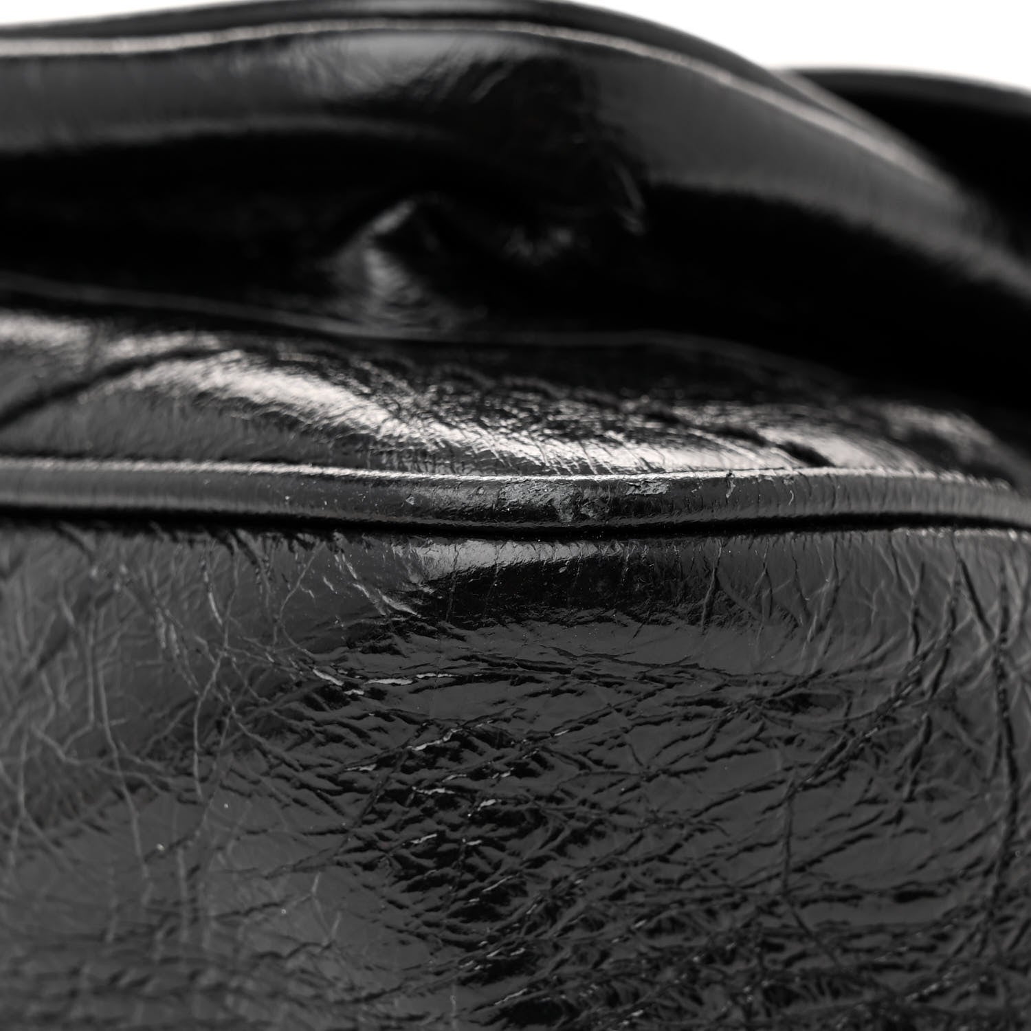 Saint Laurent Crinkled Calfskin Matelasse Monogram Medium Niki Chain Satchel Black 11 of 12