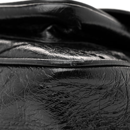 Saint Laurent Crinkled Calfskin Matelasse Monogram Medium Niki Chain Satchel Black 11 of 12