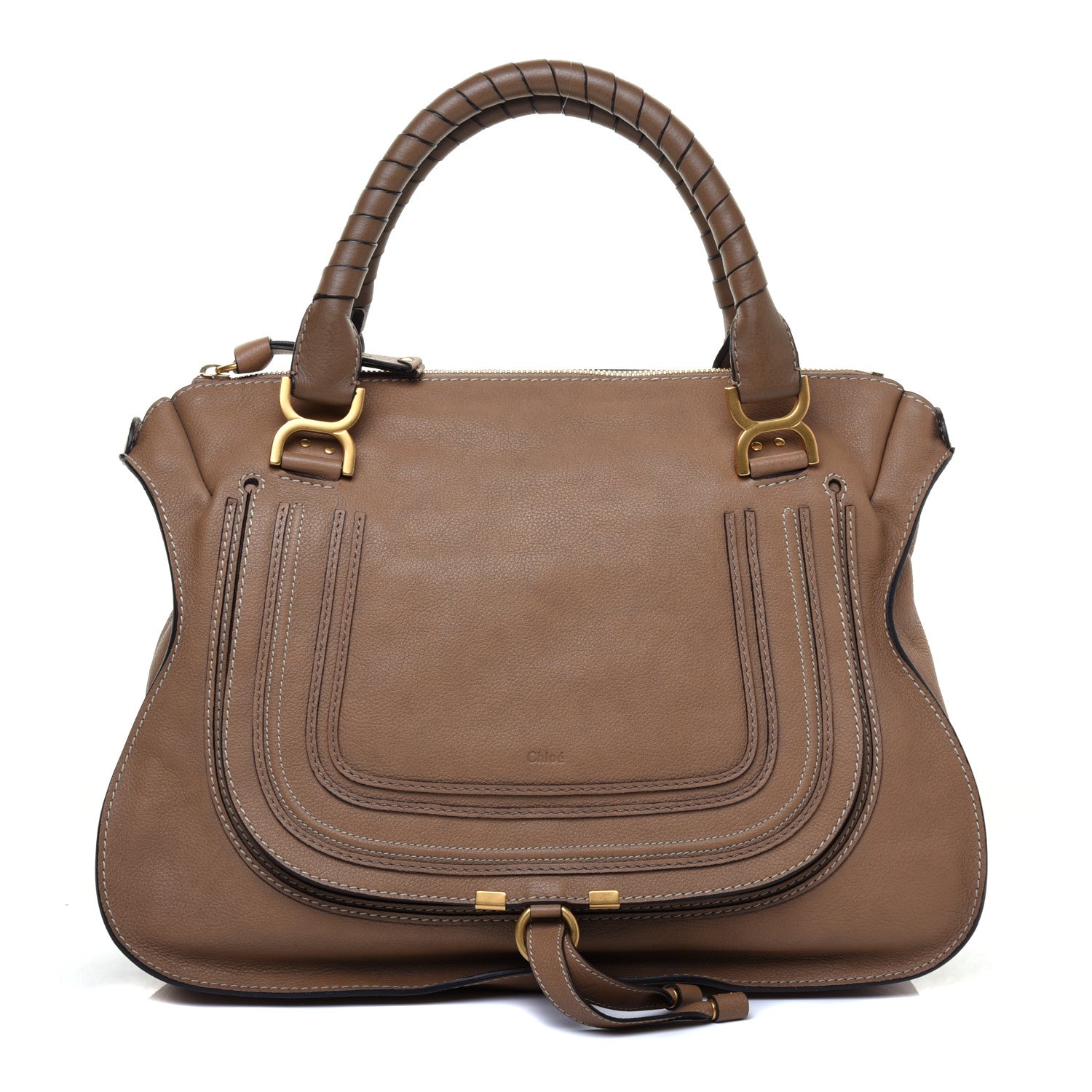 Chloe Calfskin Large Marcie Satchel Nut 1 of 9