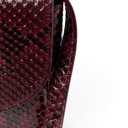 Saint Laurent SAINT LAURENT Snakeskin Small Kaia Satchel Burgundy 12 of 12
