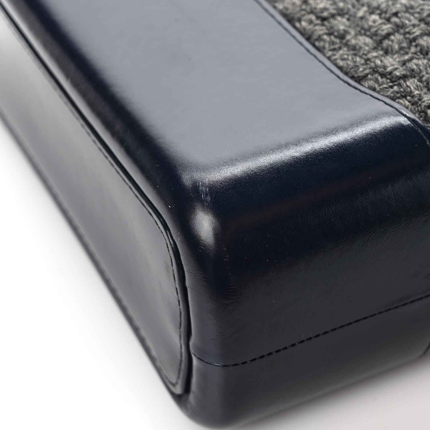 Chanel Tweed Calfskin Quilted Medium Gabrielle Hobo Gray Navy 11 of 11