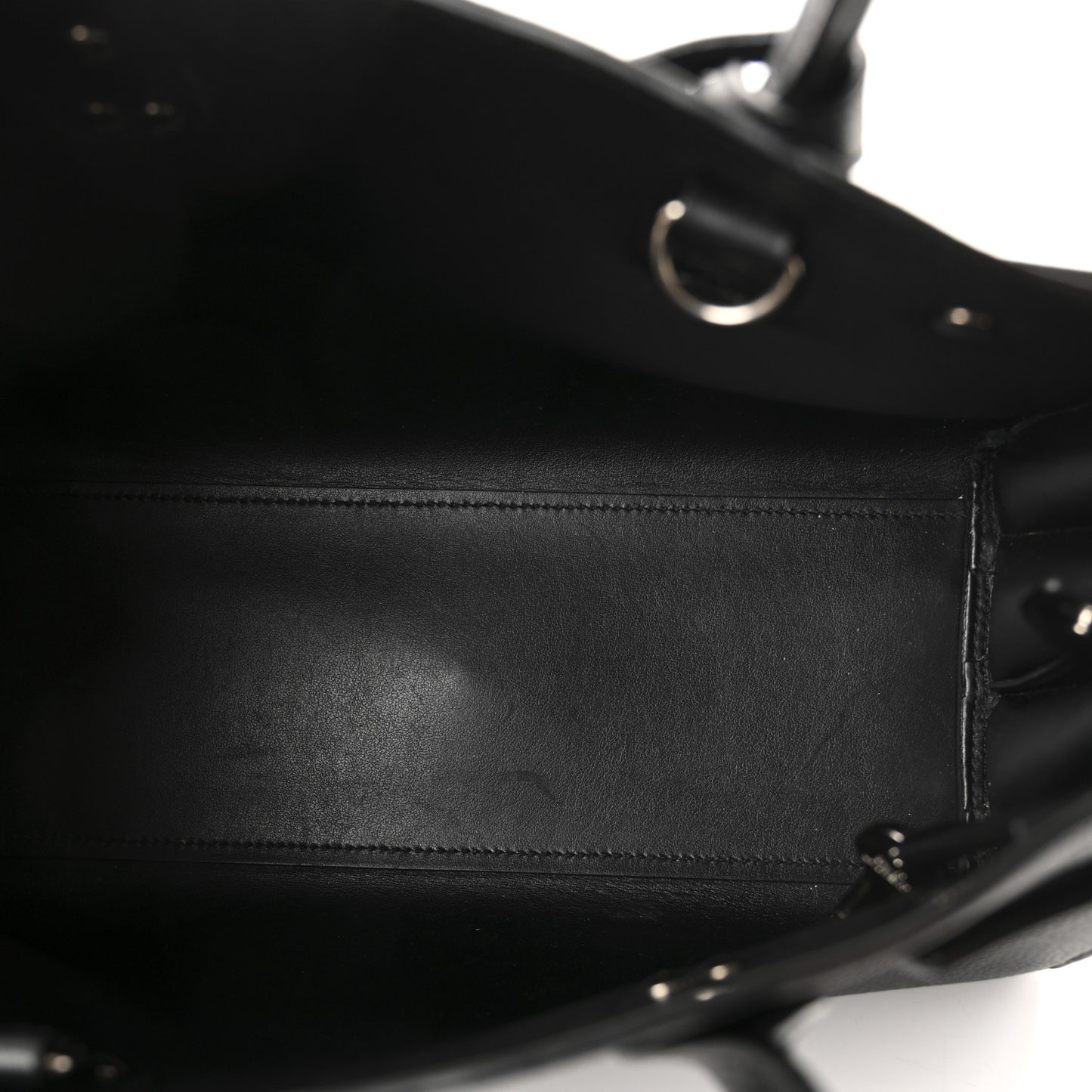 Grained Calfskin Baby Sac De Jour Black