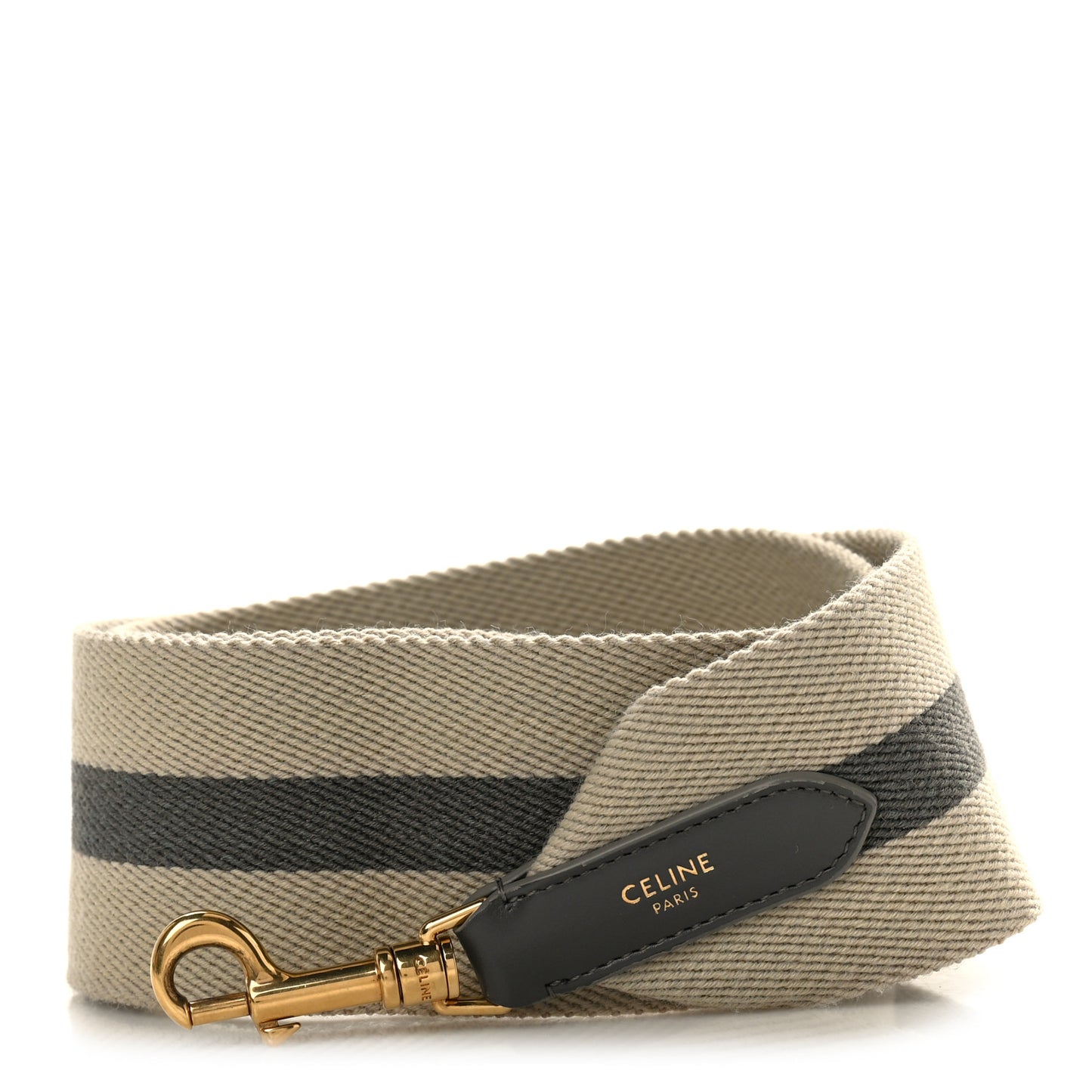 Jacquard Wool Logo Short Strap Natural Grey