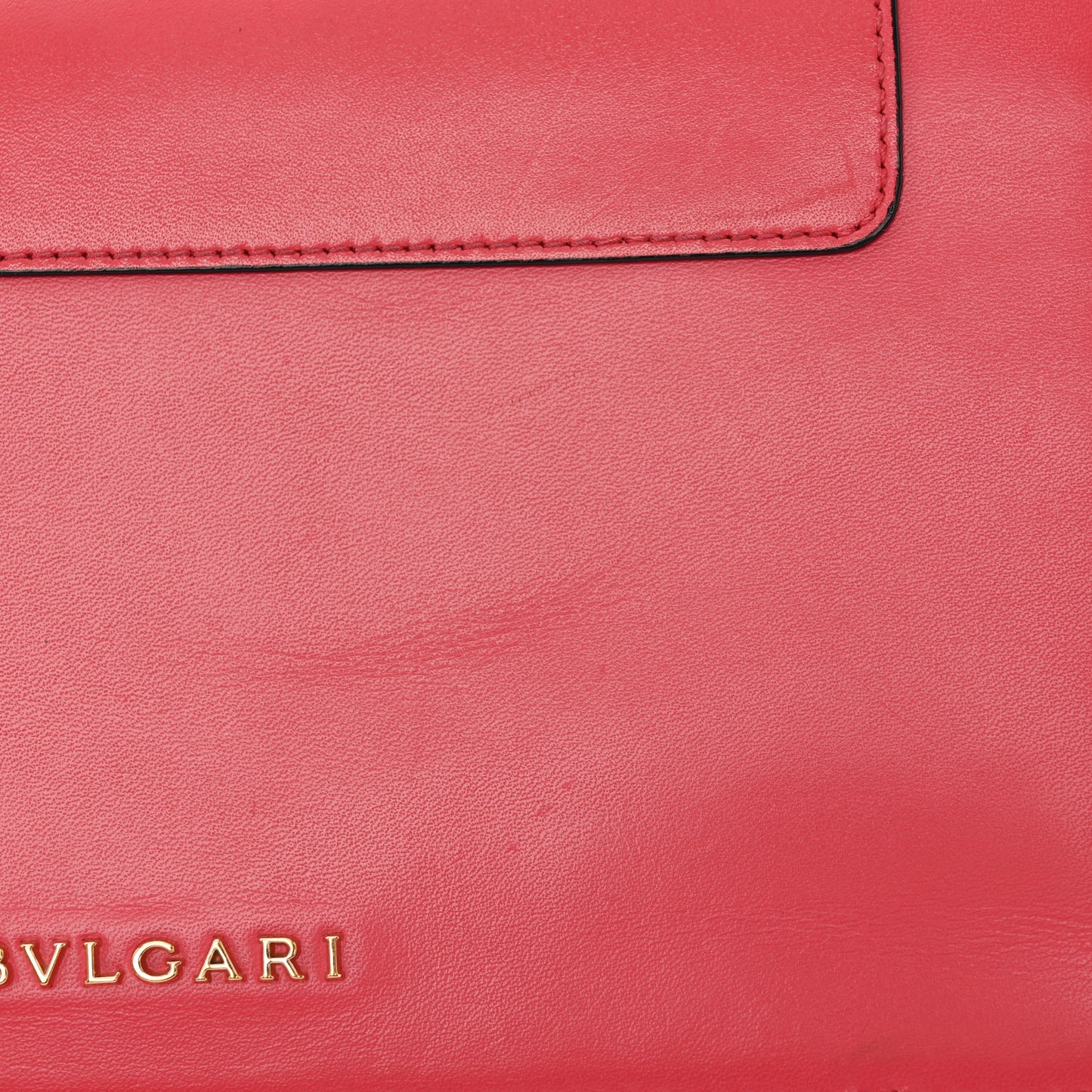 Calfskin Serpenti Forever Chain Wallet Reef Coral