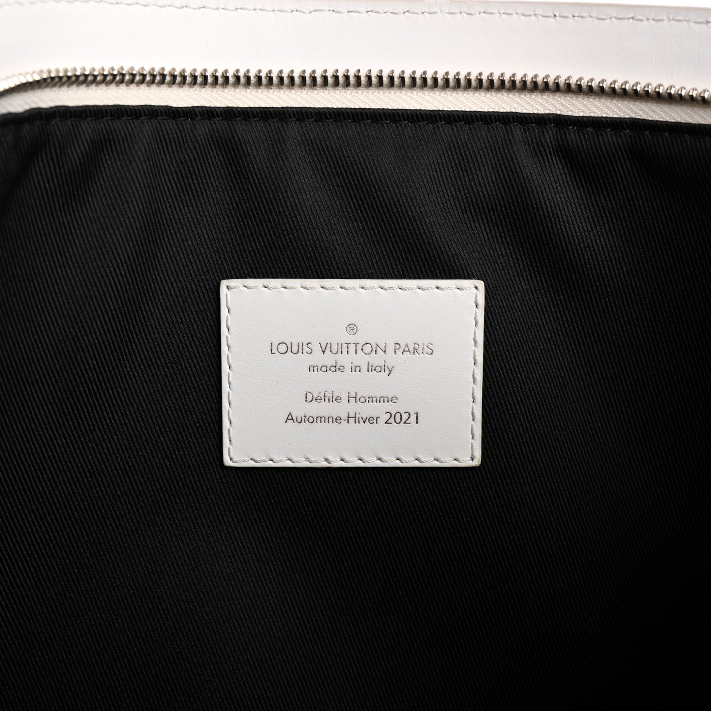 Calfskin Newspaper Print Pouch