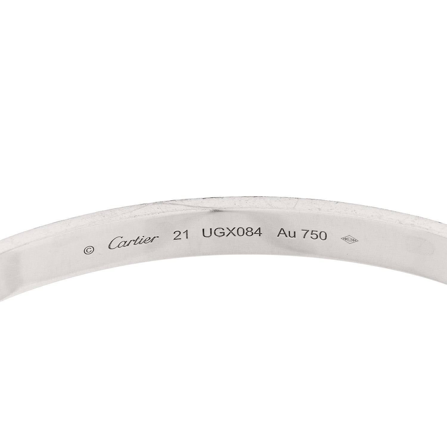 Cartier 18K White Gold LOVE Bracelet 21 6 of 9