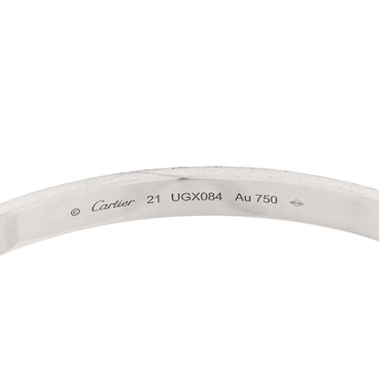 Cartier 18K White Gold LOVE Bracelet 21 6 of 9