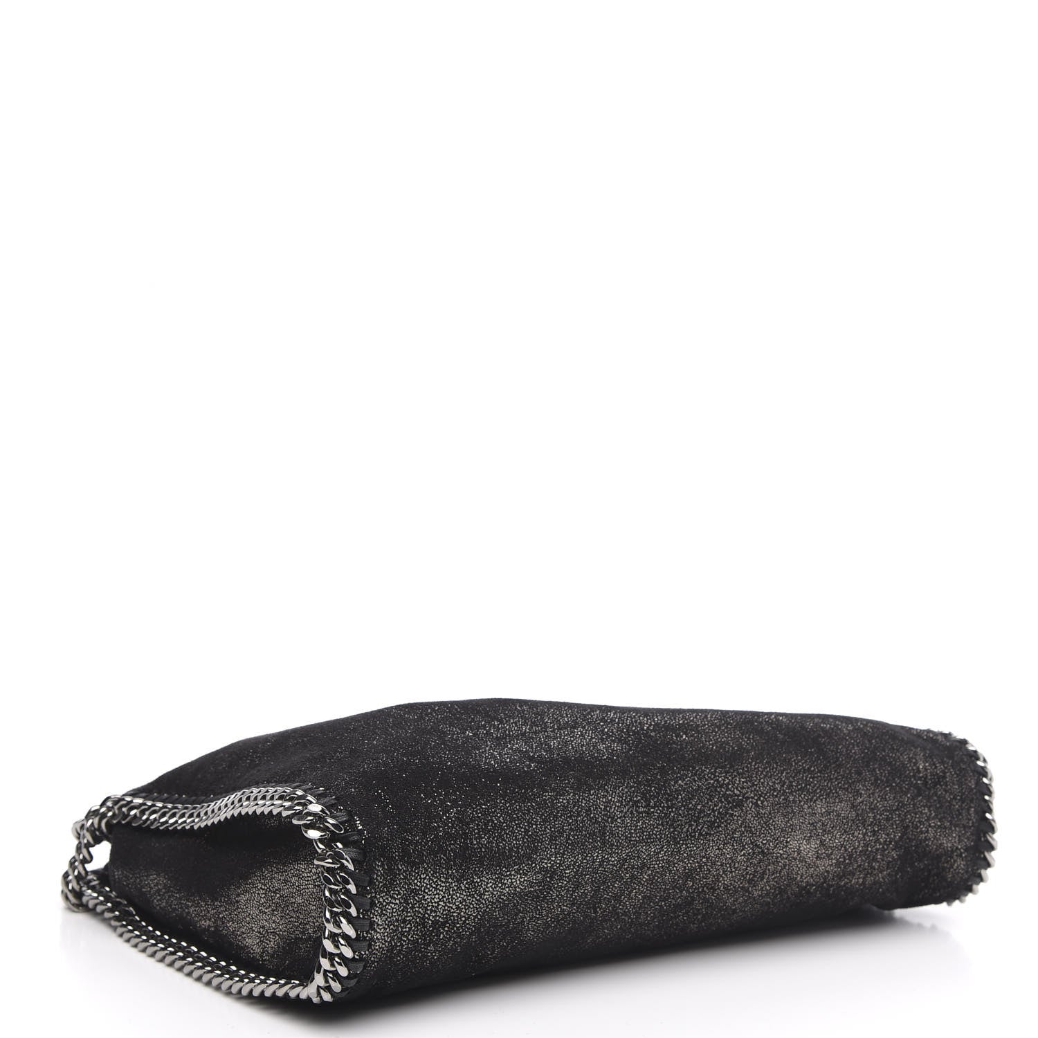 Stella McCartney Chamois Shiny Dotted Falabella Fold Over Tote Ruthenium 3 of 10
