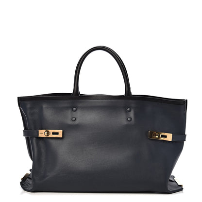 Chloe Smooth Calfskin Large Charlotte Tote Navy 1 of 9