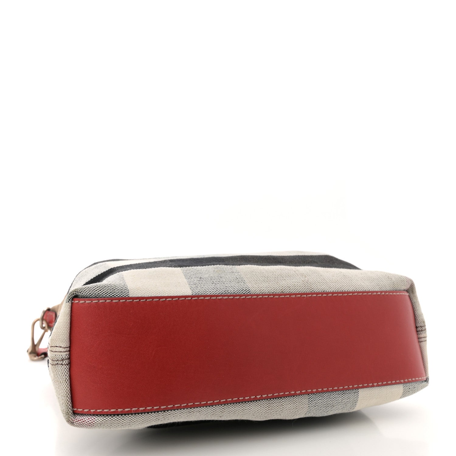 Burberry Canvas Mega Check Medium Tottenham Brit Tote Cadmium Red 4 of 10