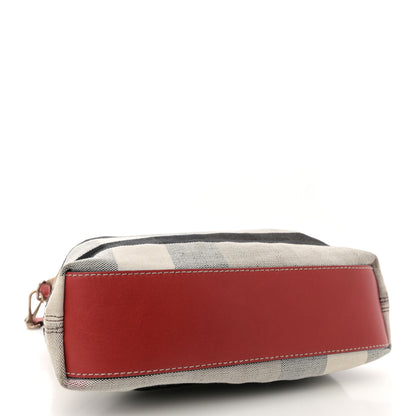 Burberry Canvas Mega Check Medium Tottenham Brit Tote Cadmium Red 4 of 10