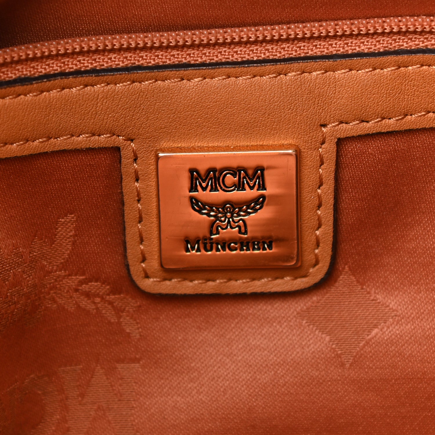 MCM Visetos Essentials Shopper Tote Small Cognac 6 of 21