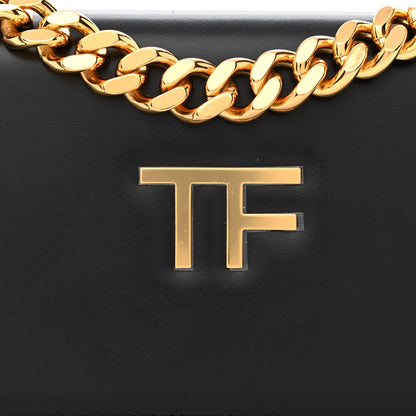 Tom Ford Palmellato Calfskin TF Chain Shoulder Bag Black 7 of 12