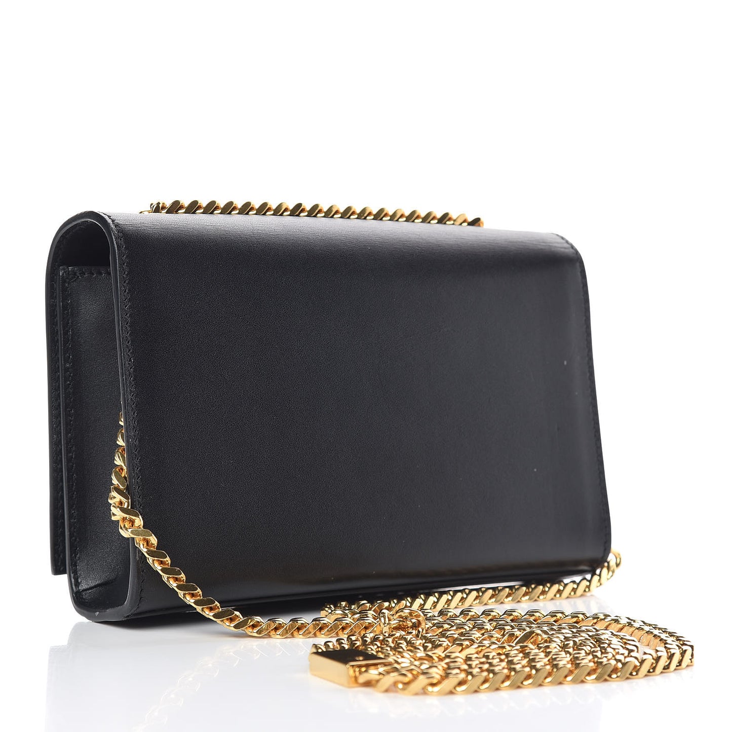 Calfskin Small Classic Monogram Kate Tassel Satchel Black