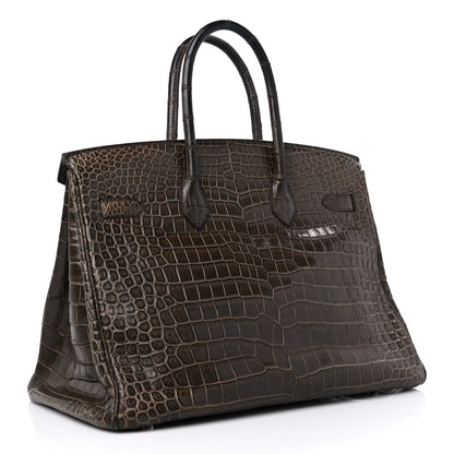 Hermes Matte Porosus Crocodile Birkin 35 3 of 14