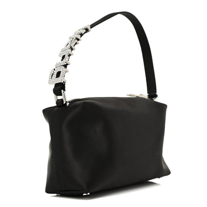 Alexander Wang Satin Crystal Heiress Pouch Black 3 of 11