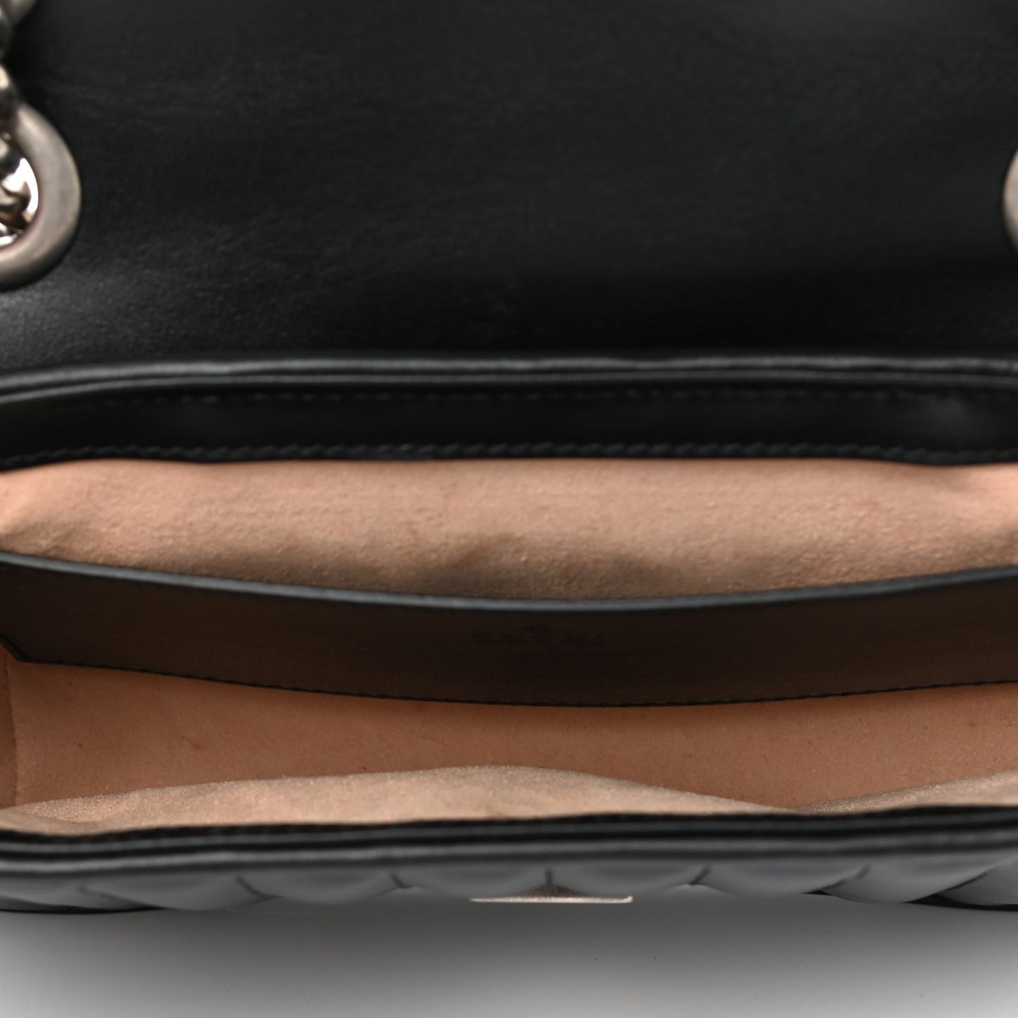 Calfskin Matelasse Aria Mini GG Marmont Shoulder Bag Black