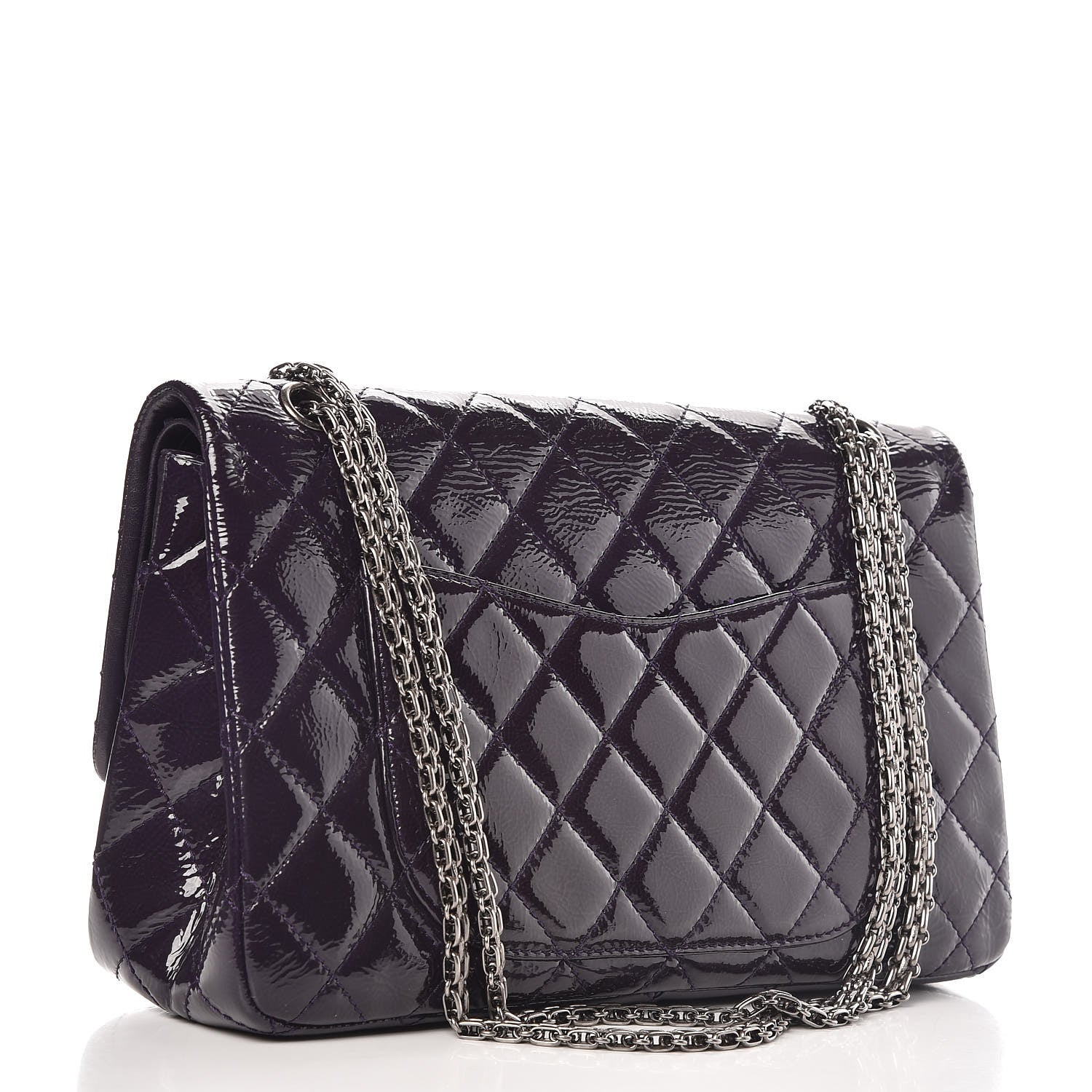 Chanel Distressed Patent 2.55 Reissue Flap 227 Prune 3 of 11
